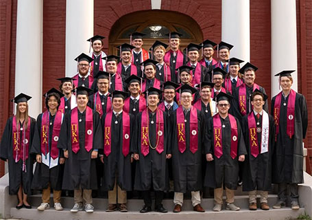 A large group of the members of Pi Kappa Alpha